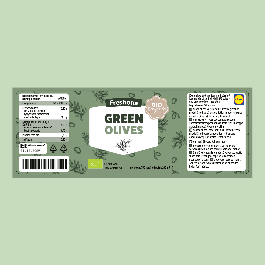 New Olives Packaging Dieline